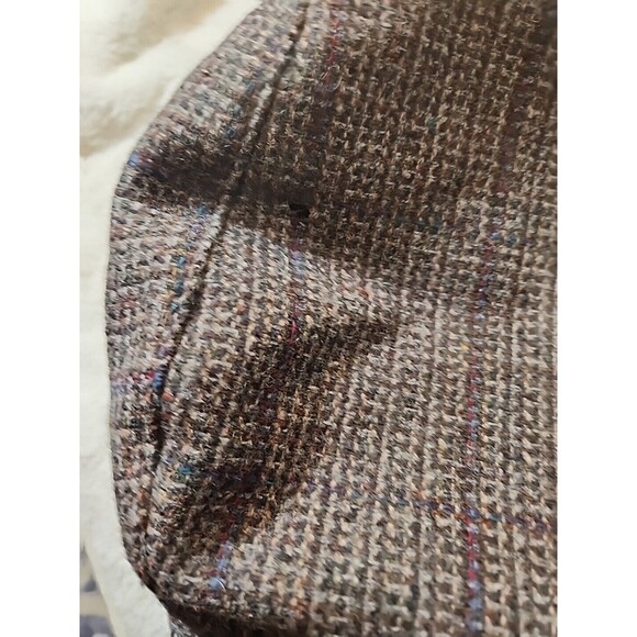 Pendleton VINTAGE 100% Virgin Wool Newsboy Cabbie Plaid Hat Cap Large w/flaws - Picture 11 of 12